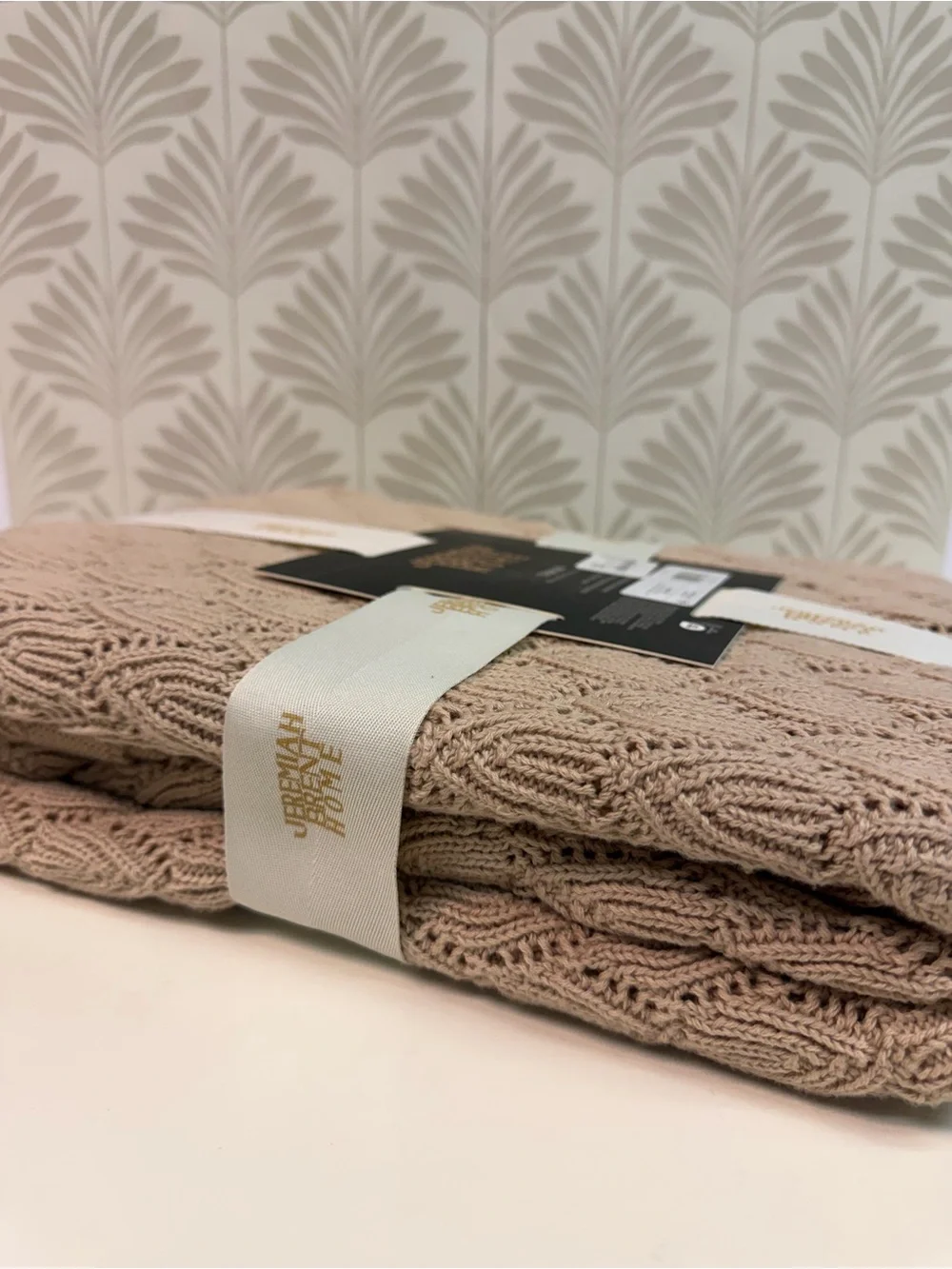 New Jeremiah Brent Home Pointelle Throw Blanket 50X60